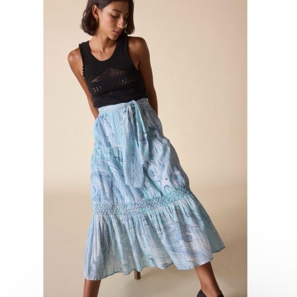 St. Roche Selma Skirt Blue Marble Size S